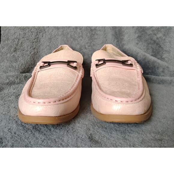Antonio Cerrelli Elite Shoes Mens 8.5 Pink Embossed Loafers Slip On Dress Peach main image 9